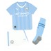 Günstige Manchester City Jeremy Doku #11 Babykleidung Heim Fussballtrikot Kinder 2023-24 Kurzarm (+ kurze hosen)